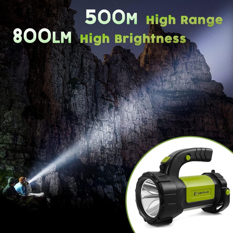 AlpsWolf Camping Lantern Rechargeable, LED Flashlight Spotlight Lantern with 800LM, 3600 mAh, Strap Included Portable Bright Camping Light for Emergency, Outdoor Hiking, Power Outages - Image 3